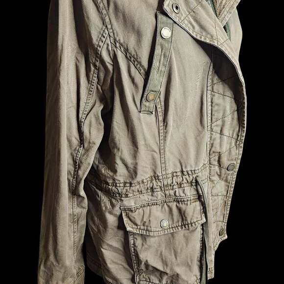 Hollister Y2K Women's Green Grunge Utility Jacket Cargo XL - Picture 2 of 11